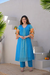 Mul Cotton Kurti Plazo Set – 2 Piece