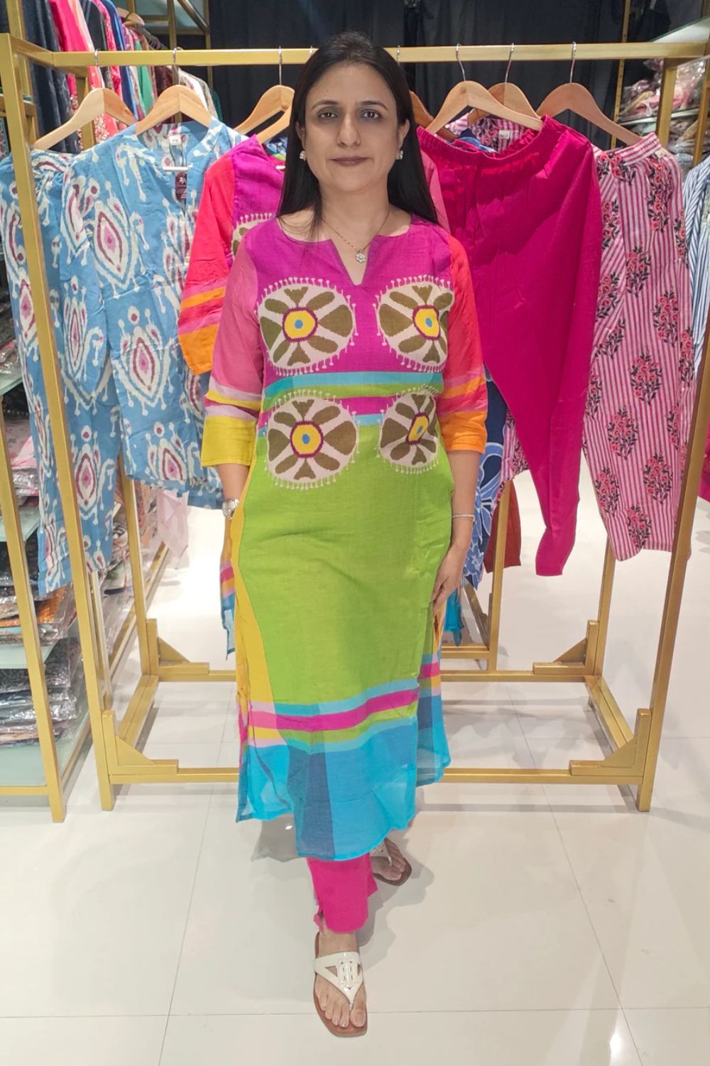 Mul Cotton Printed Kurti Set – 2 Piece