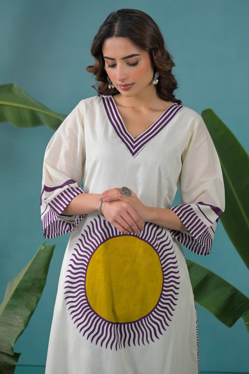 Mul Cotton Kurti Plazo Set – 2 Piece