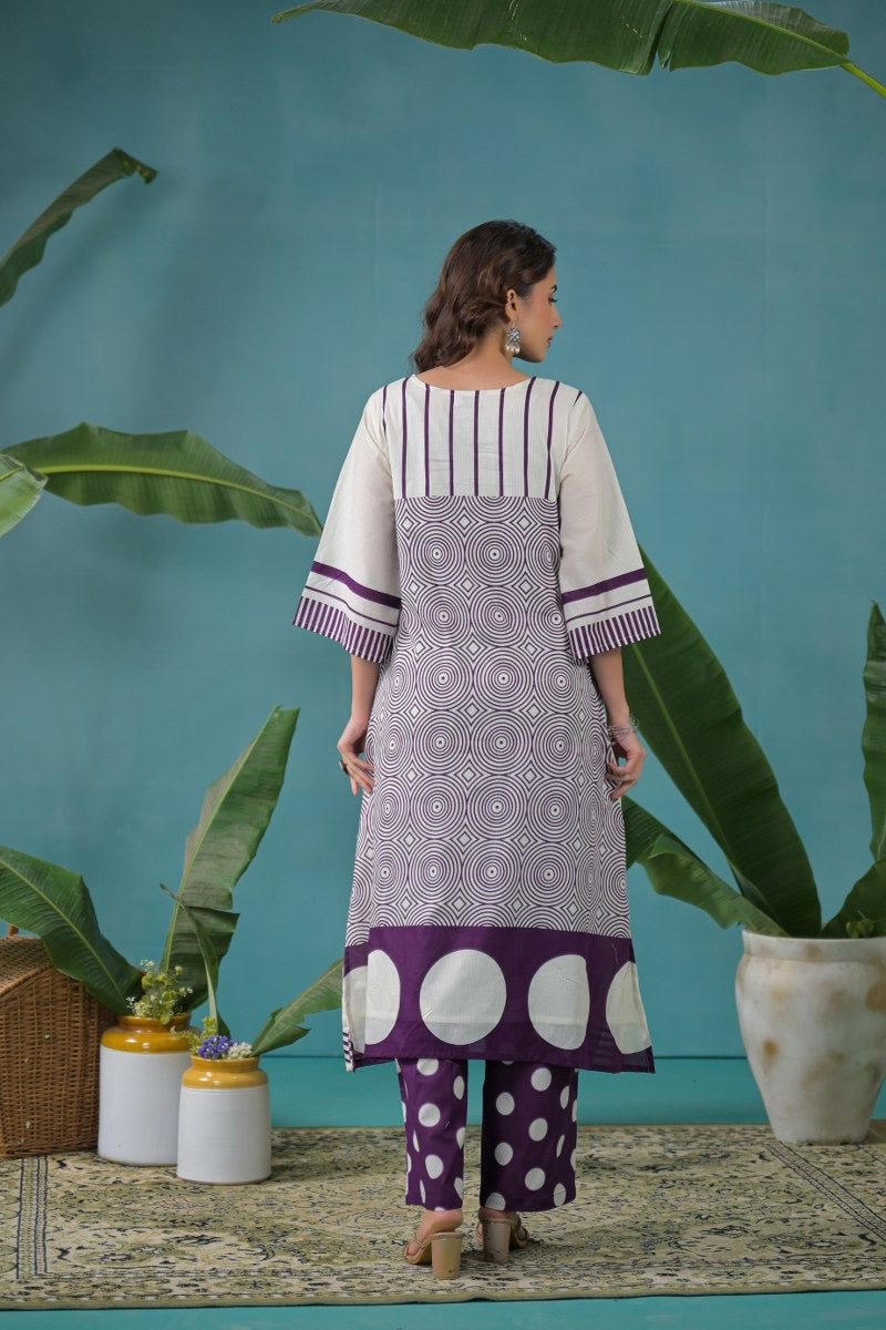 Mul Cotton Kurti Plazo Set – 2 Piece