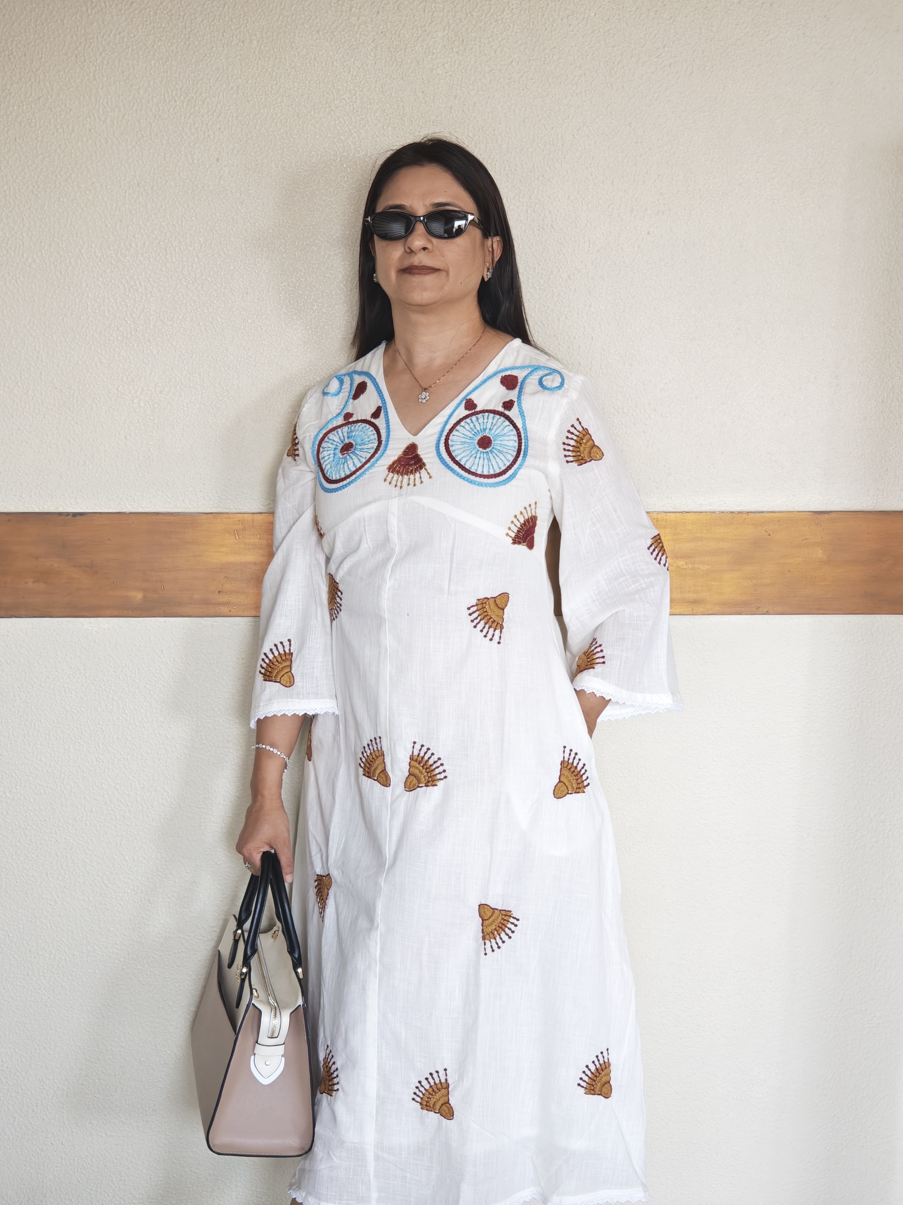 Mul Cotton Embroidered Middy – 1 Piece